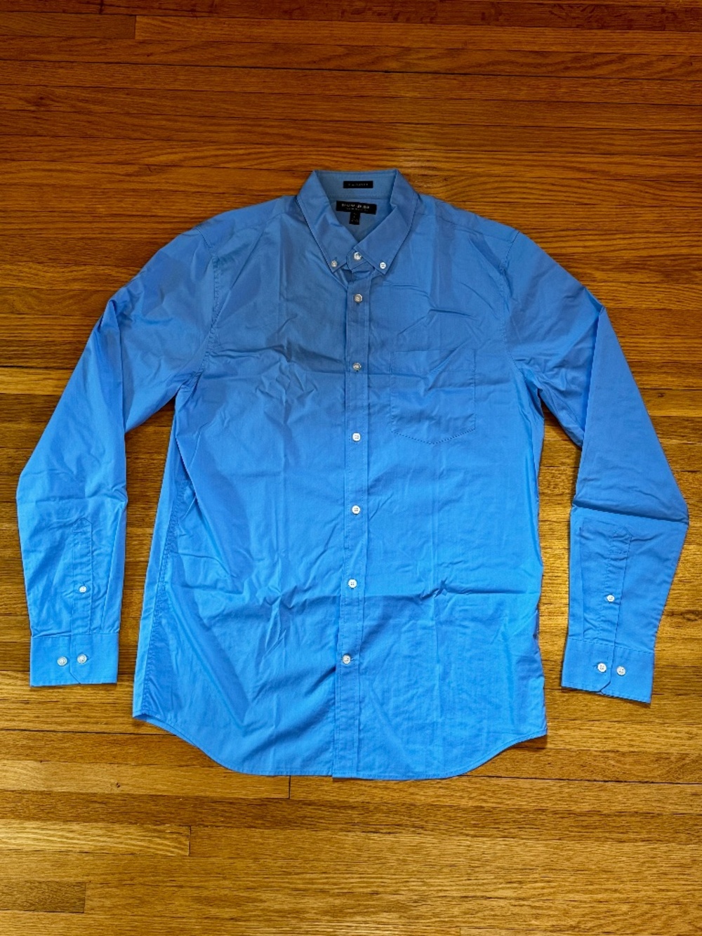 Banana Republic Slim Tech Stretch Men's Blue Dress Shirt Large Tall LT